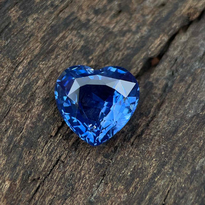 1.55ct Natural UNHEATED Heart Cut Blue Sapphire