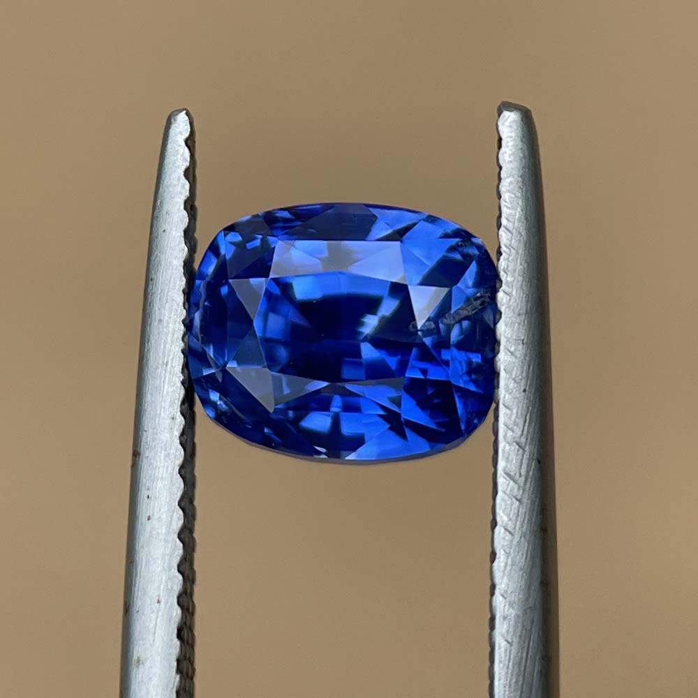 3.99ct Natural UNHEATED Cushion Cut Blue Sapphire