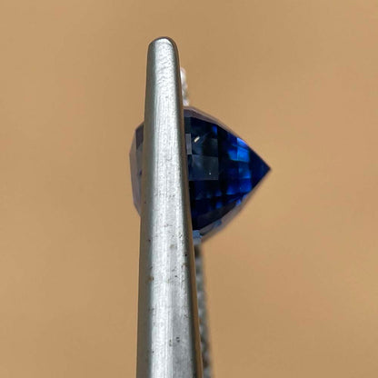 3.99ct Natural UNHEATED Cushion Cut Blue Sapphire