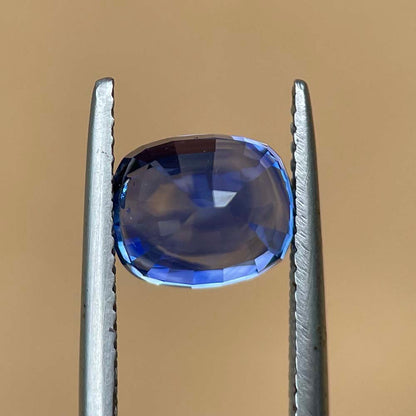 3.99ct Natural UNHEATED Cushion Cut Blue Sapphire